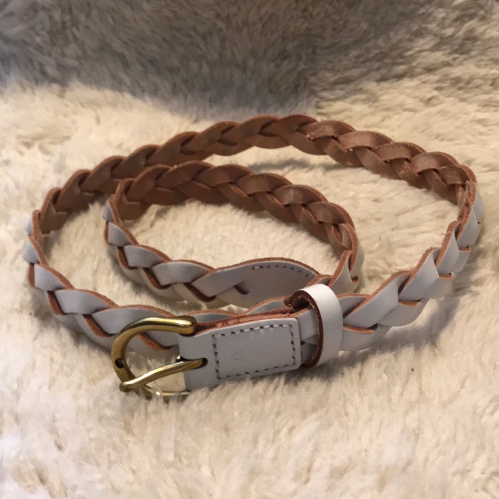 FOSSIL braided Belt 100% leather